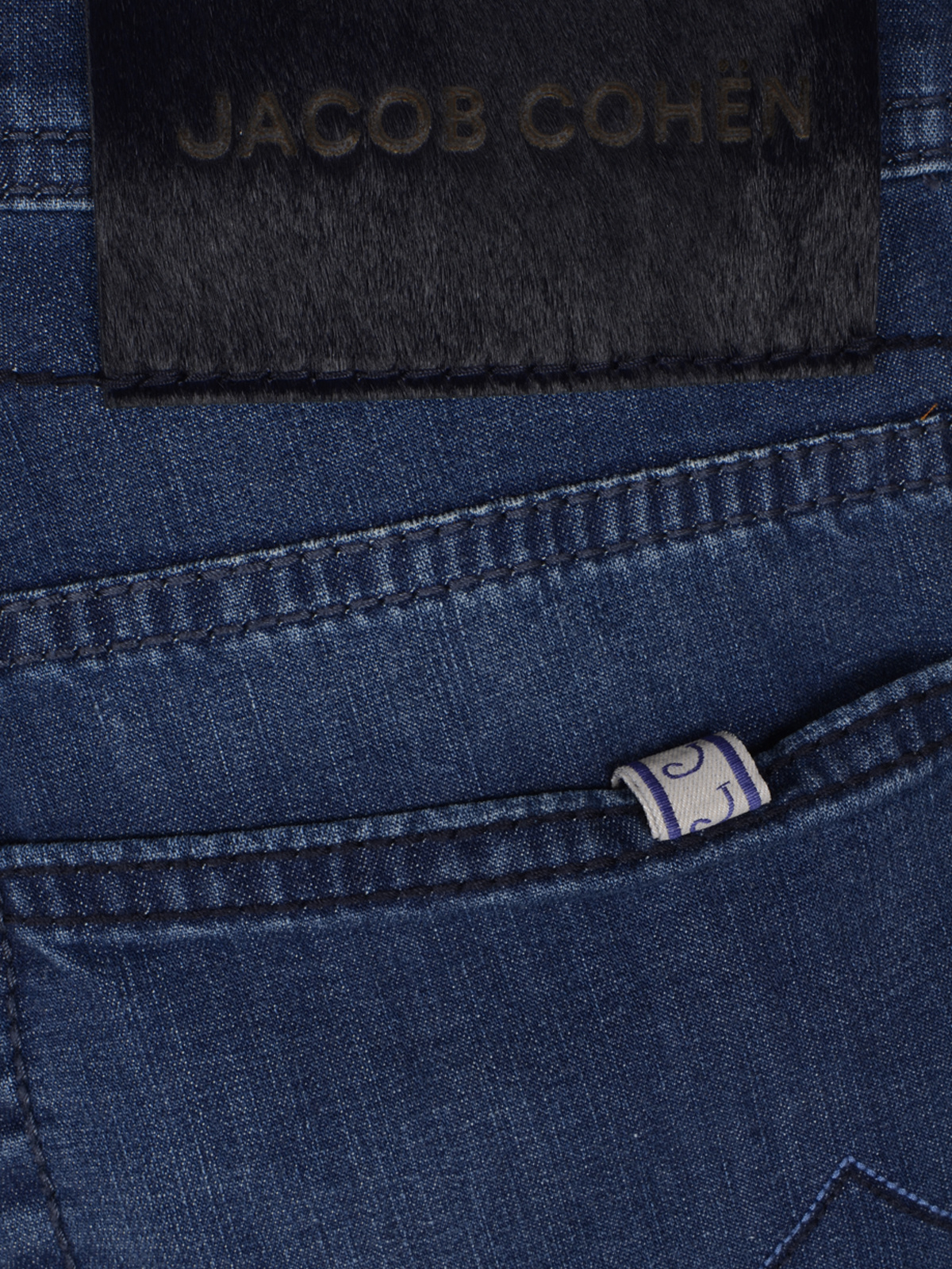 Jacob Cohen Blue Slim Five Pockets Jeans With Logo Patch In Blue