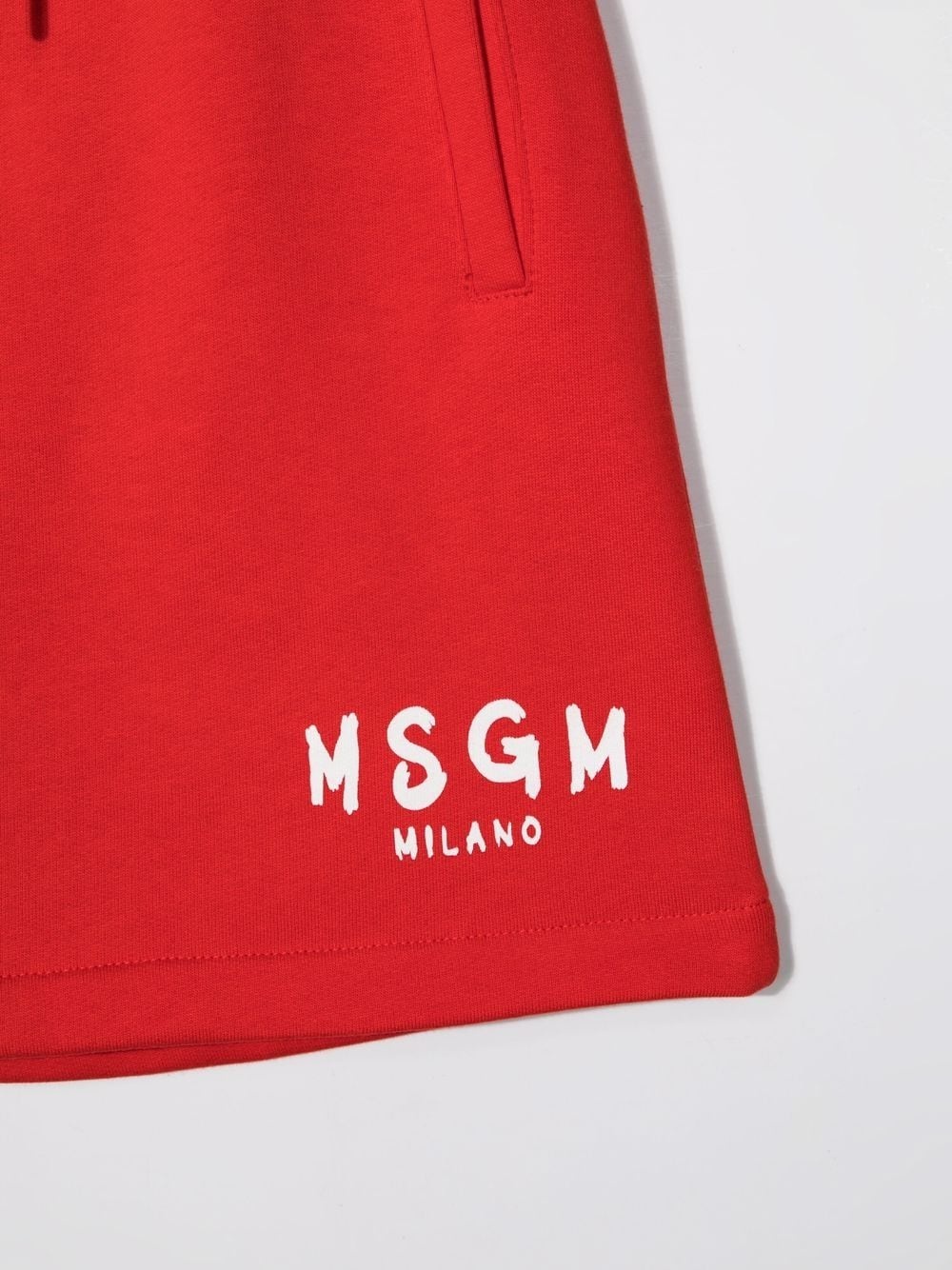 Msgm Logo-print Skirt In Red