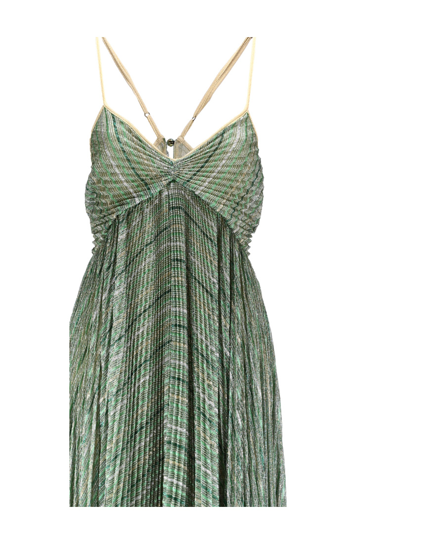 Shop Forte Forte Pleated Dress In Green