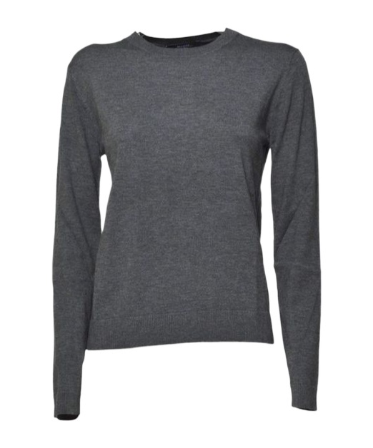 Weekend Max Mara Long-sleeved Crew Neck Pullover In Gray