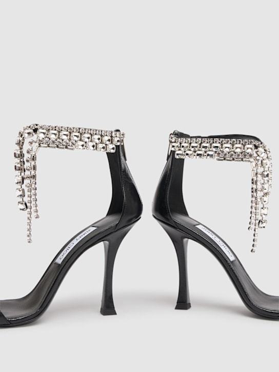 JIMMY CHOO 100MM VERITY LEATHER SANDALS