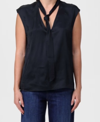 Twinset V-neck Vest In Black