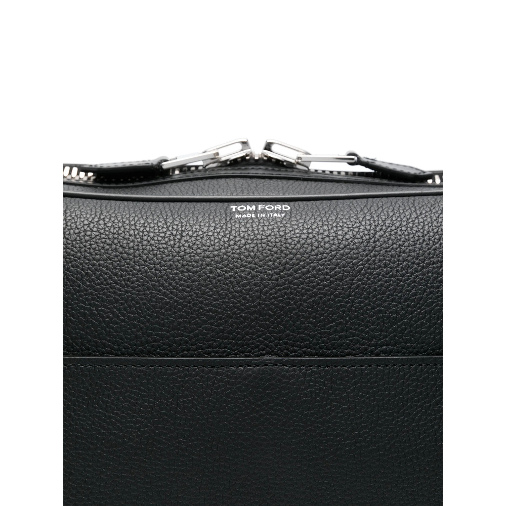 Tom Ford Zipper Shoulder Bag In Black