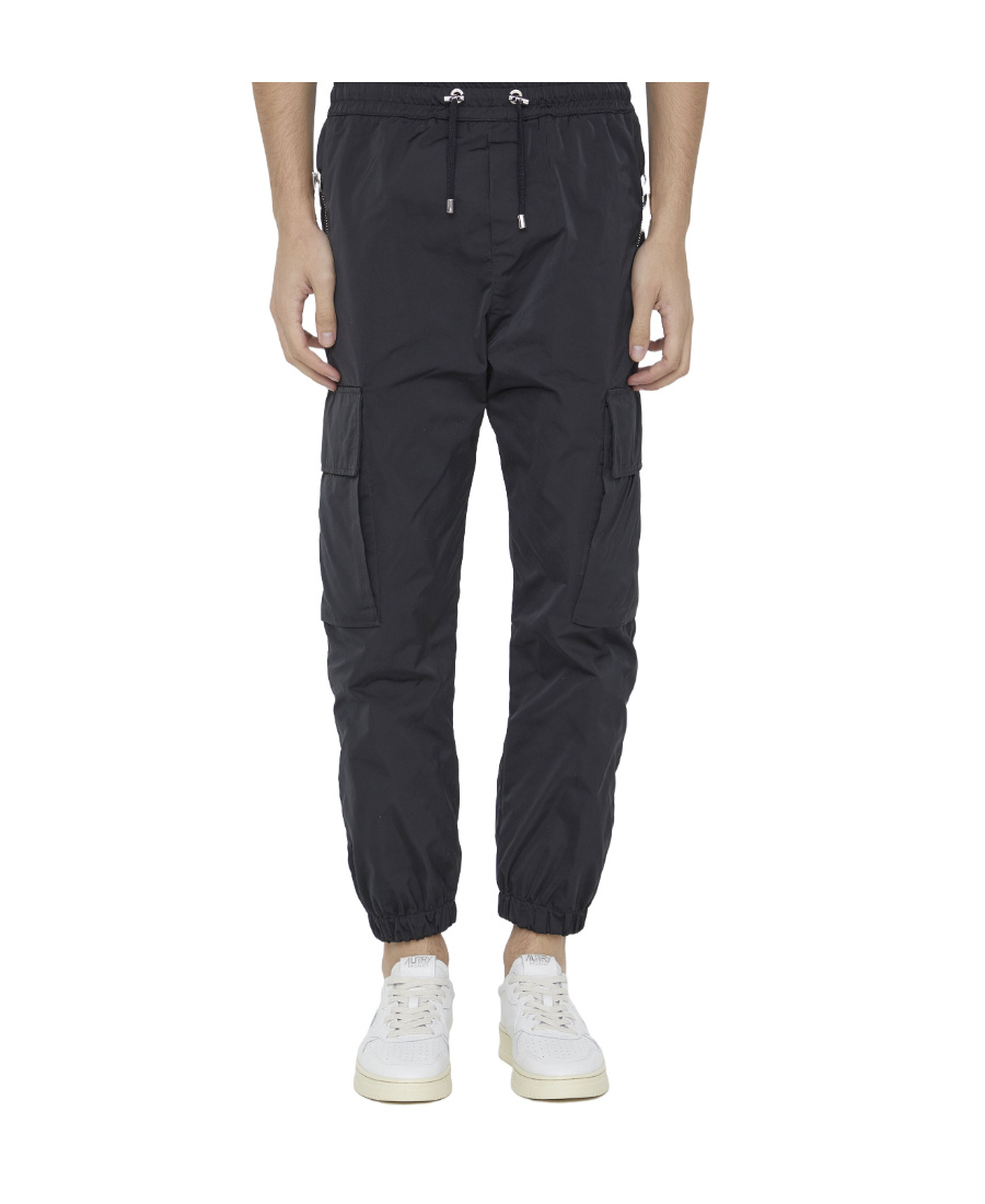 Balmain Tapered Cargo Trousers In Black