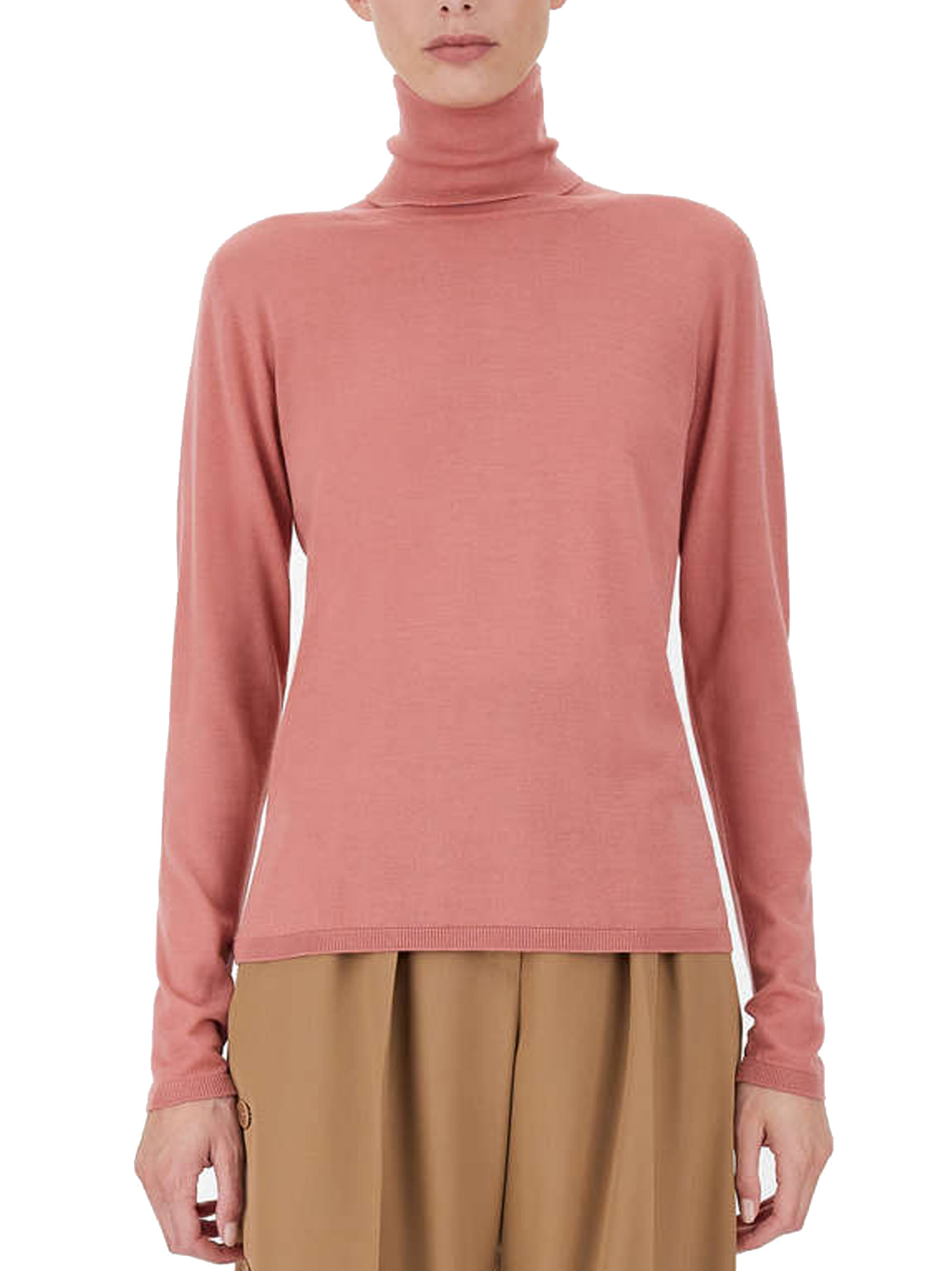 Max Mara Pure Natural Wool Yarn Pullover In Pink