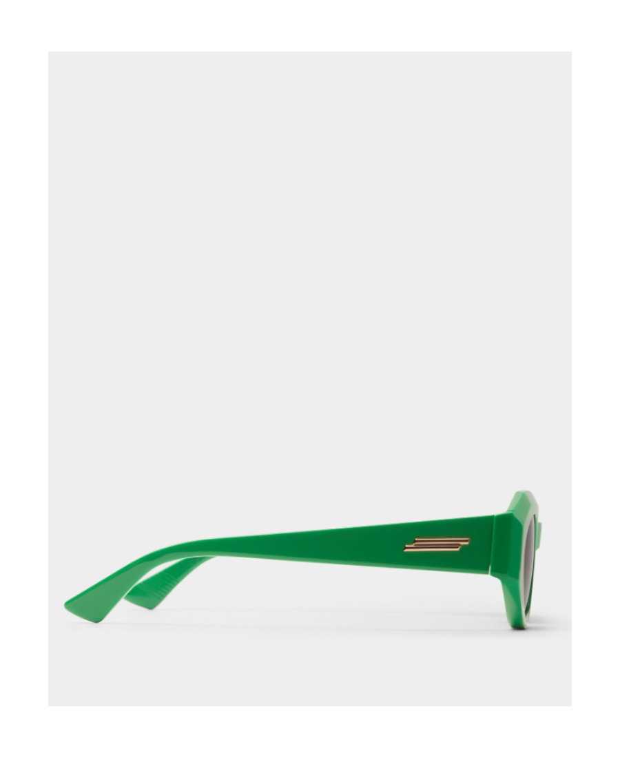 Bottega Veneta Eyewear Facet Cat-eye Frame Sunglasses In Green