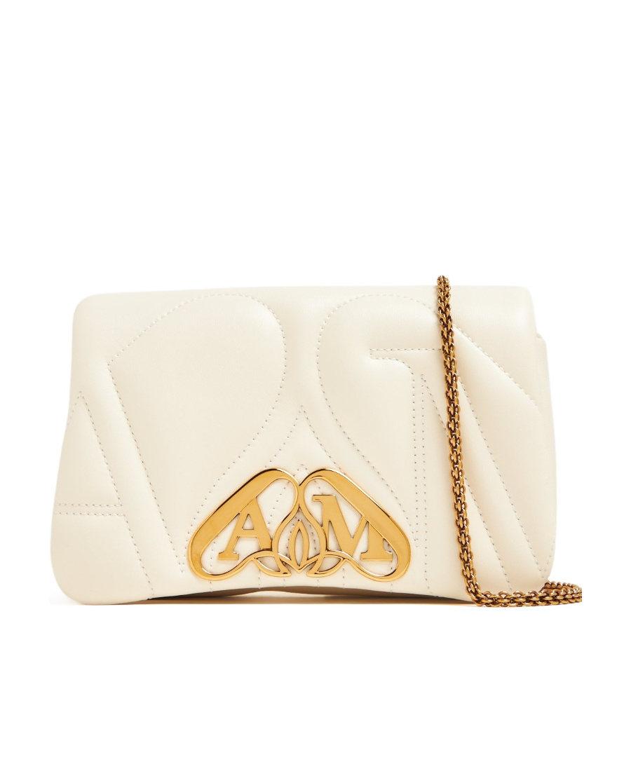 Alexander Mcqueen The Seal Crossbody Bag In White
