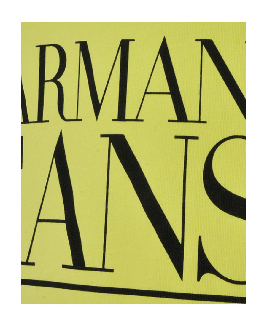 Shop Armani Jeans Logo Short-sleeved T-shirt In Yellow