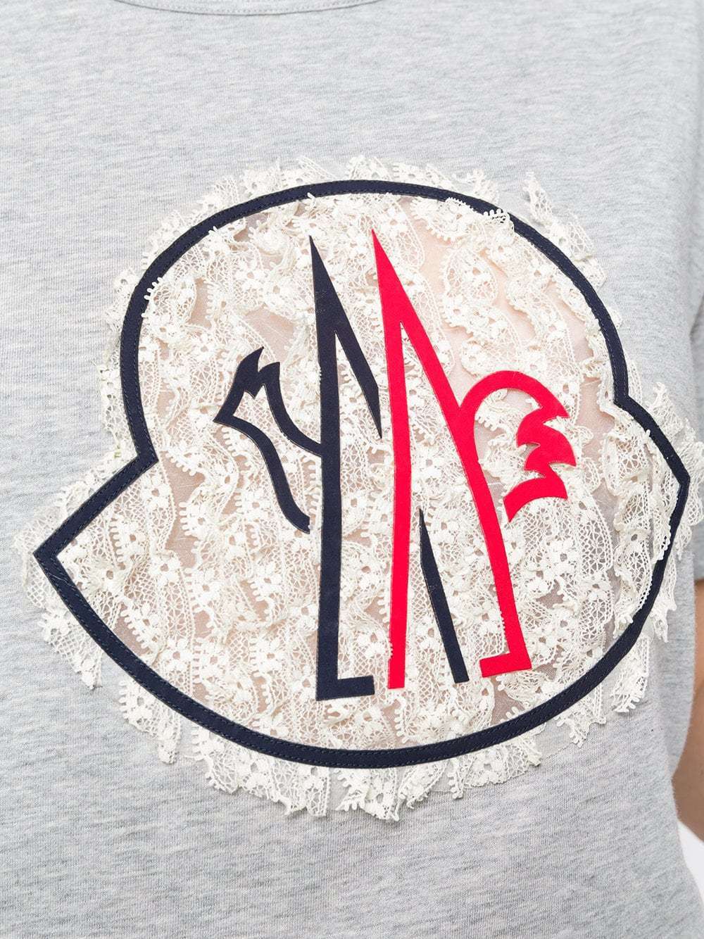Moncler Crew Neck Short-sleeve T-shirt In Gray