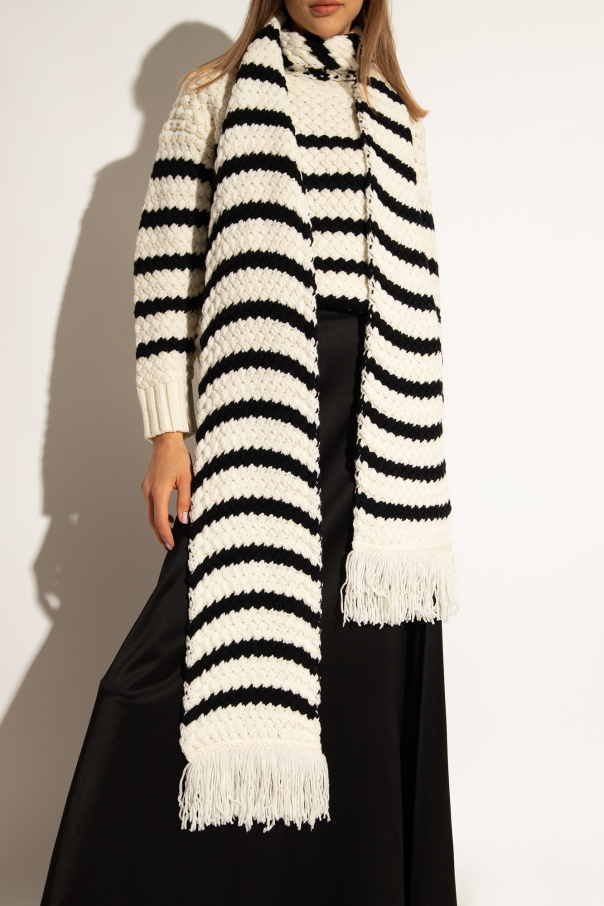 Alanui The Mariner Virgin Wool Scarf In Nude