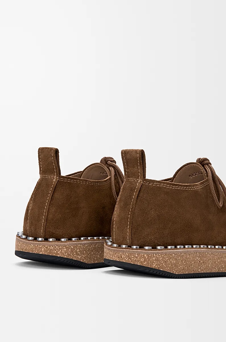Loewe Mens Brown Rivet Suede Hiking Shoes Eur 44 / 10 Uk In Brown