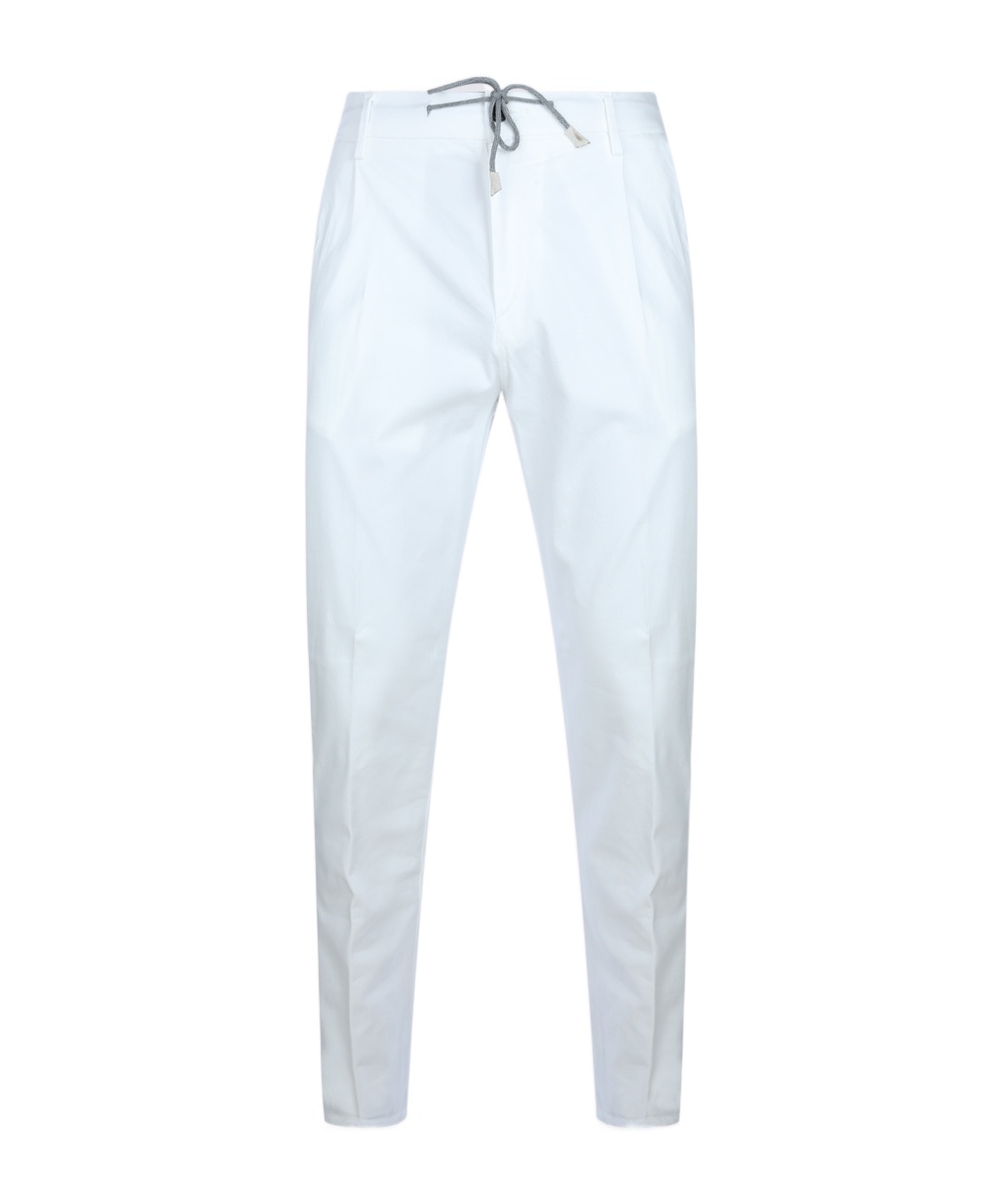 Eleventy Trousers Featuring Elastic Waistband And Pockets In White