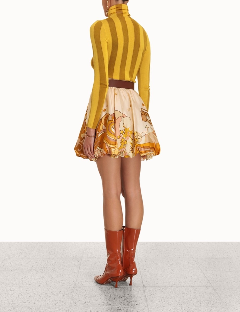 Zimmermann Printed Pattern Skirt In White