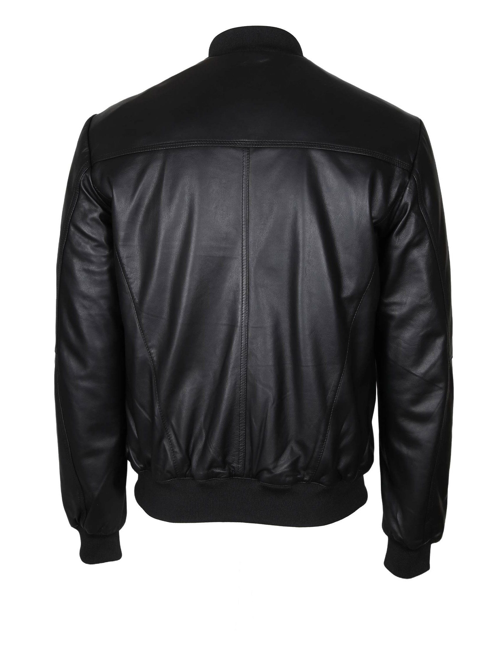 Peuterey Soft Leather Jacket In Black