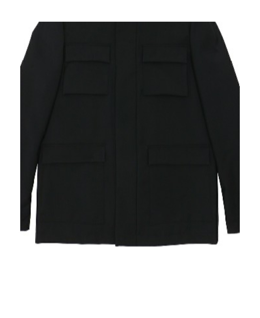 Fendi Long-sleeved Casual Jacket In Black