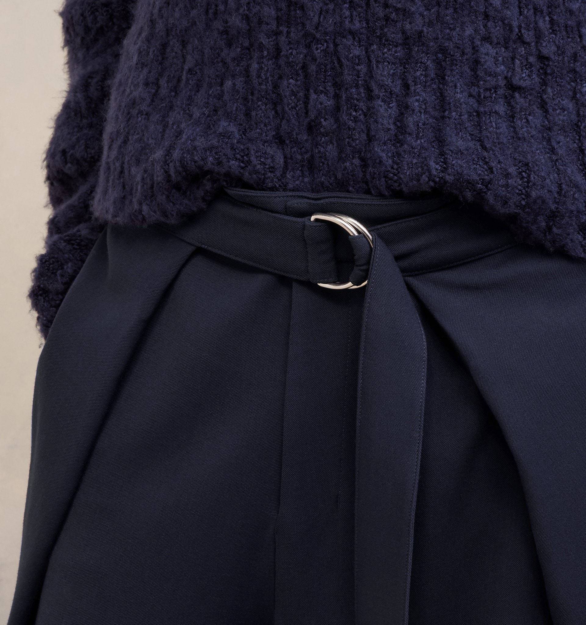AMI ALEXANDRE MATTIUSSI WOOL WIDE-LEGGED CASUAL TROUSERS