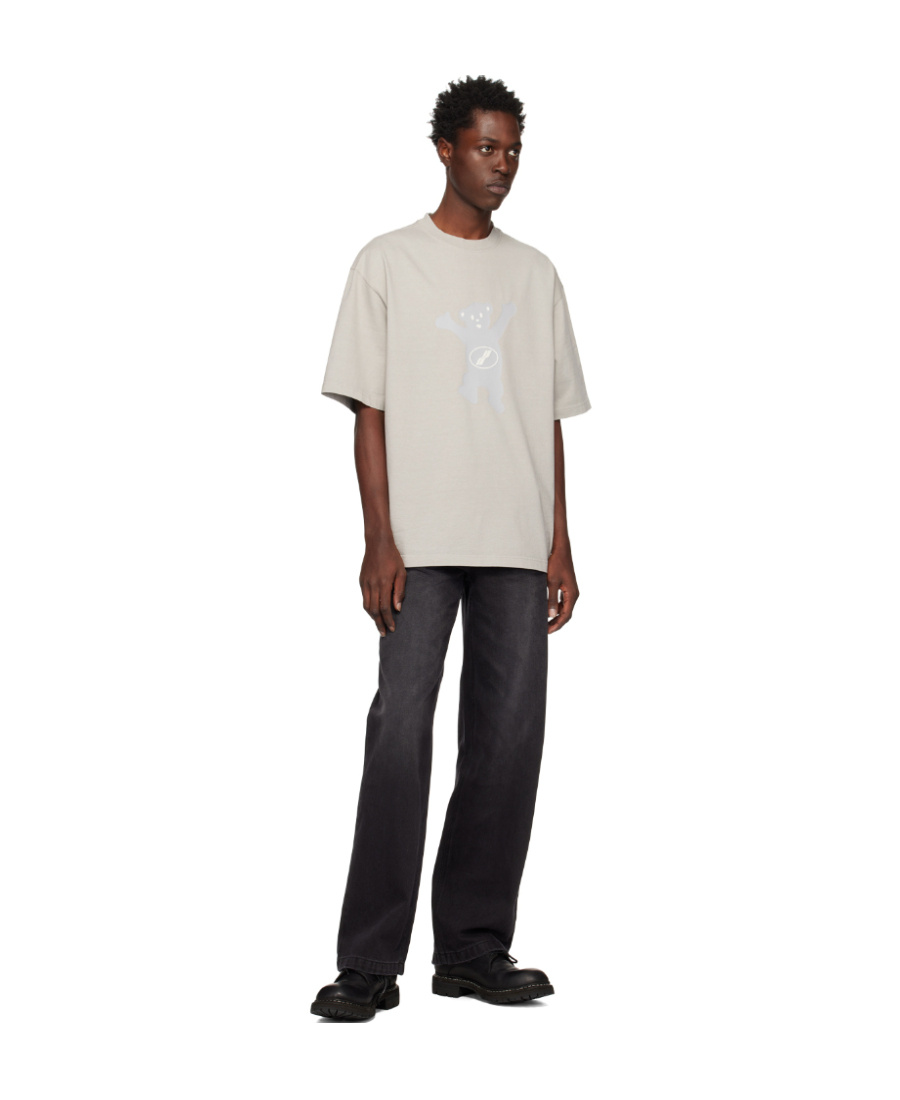 We11 Done Teddy-bear Print Oversize T-shirt In White