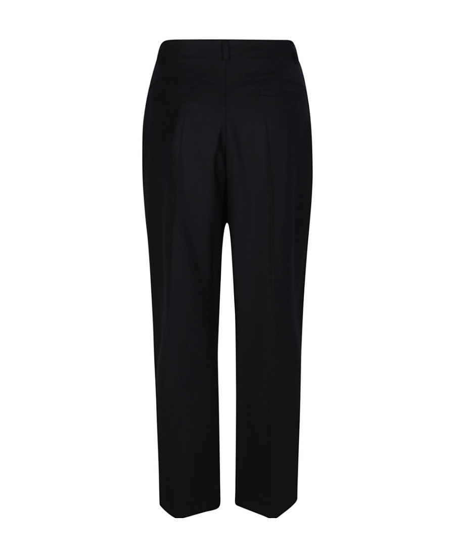 Victoria Beckham Pleat-detailing Wide-leg Trousers In Black
