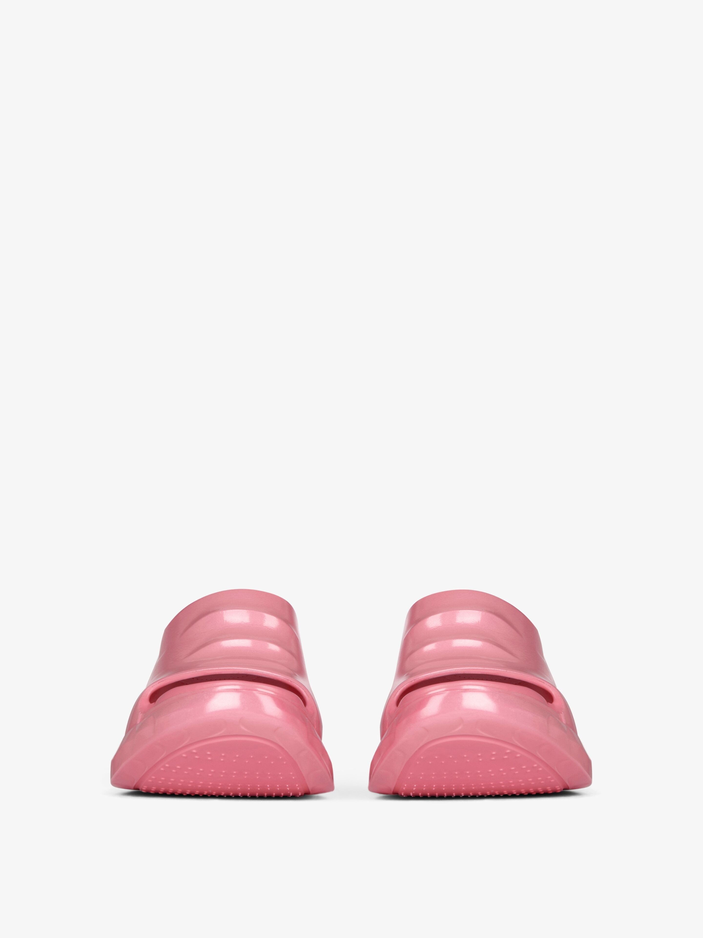 Givenchy Marshmallow Wedge Sandals In Iridescent Rubber In Pink