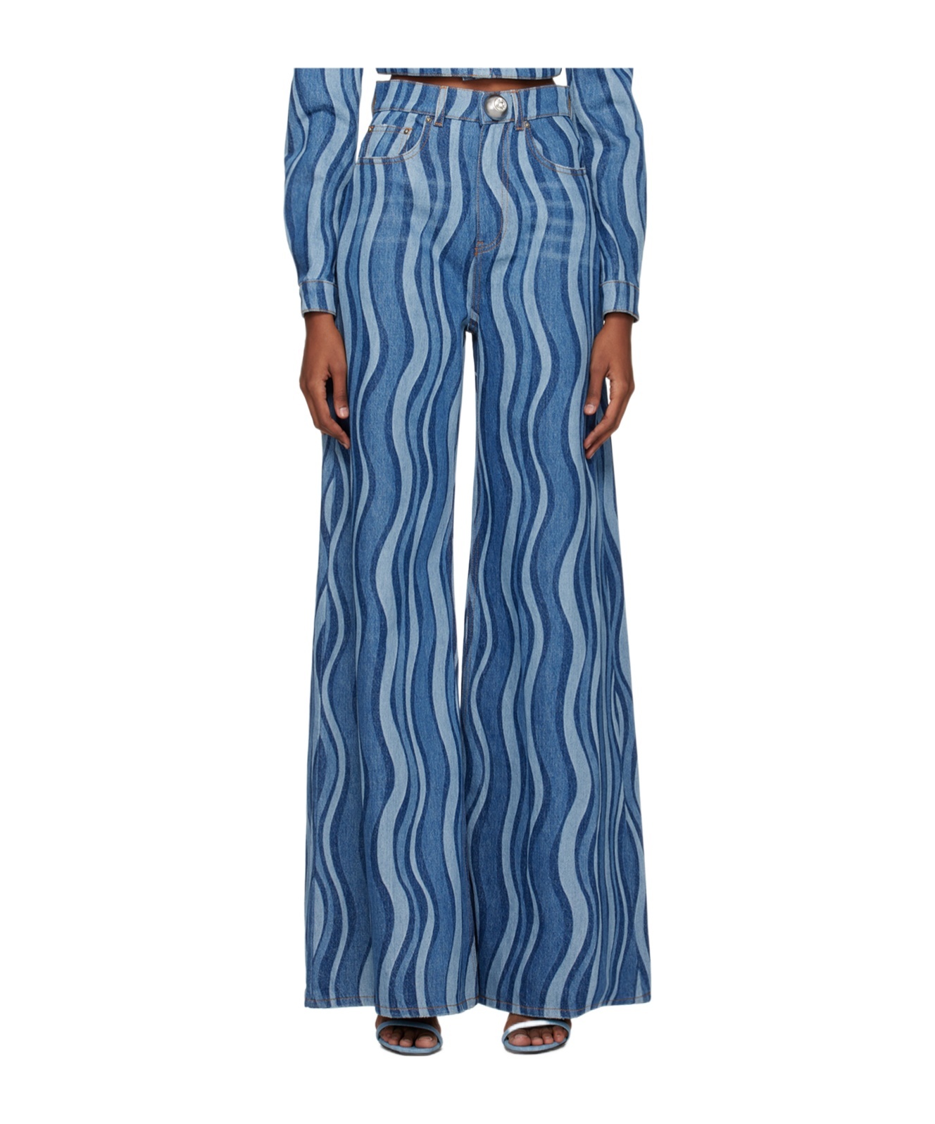 Area Sunray Wide-leg Jeans In Blue