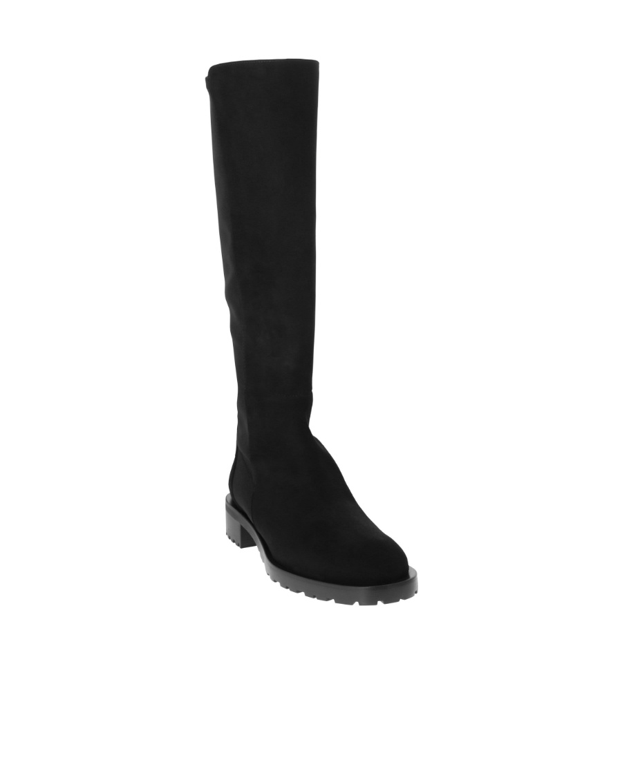 Stuart Weitzman 5050 Lift Leather Knee-high Boot In Black