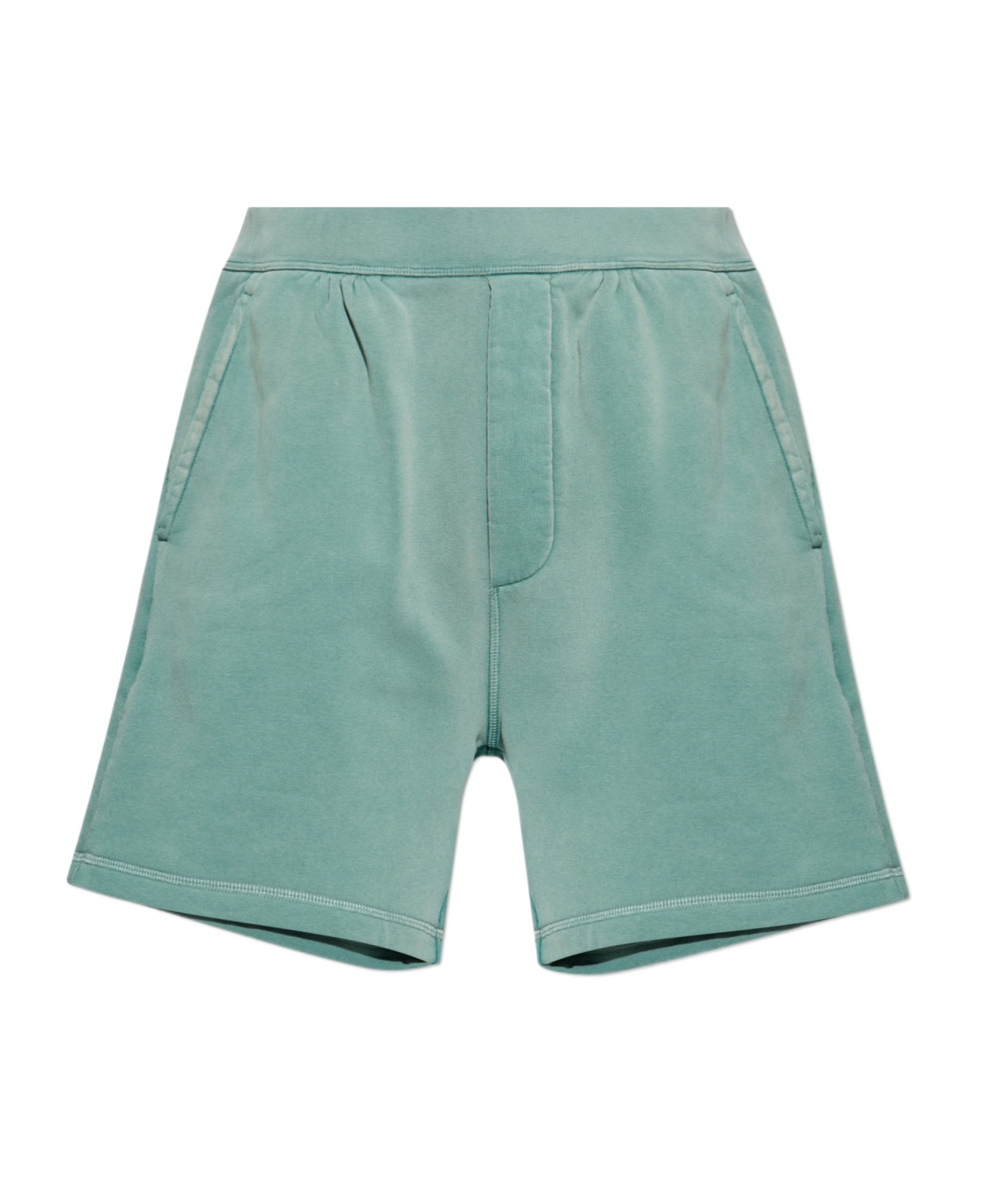 Dsquared2 Logo-embroidered Cotton Shorts In Green