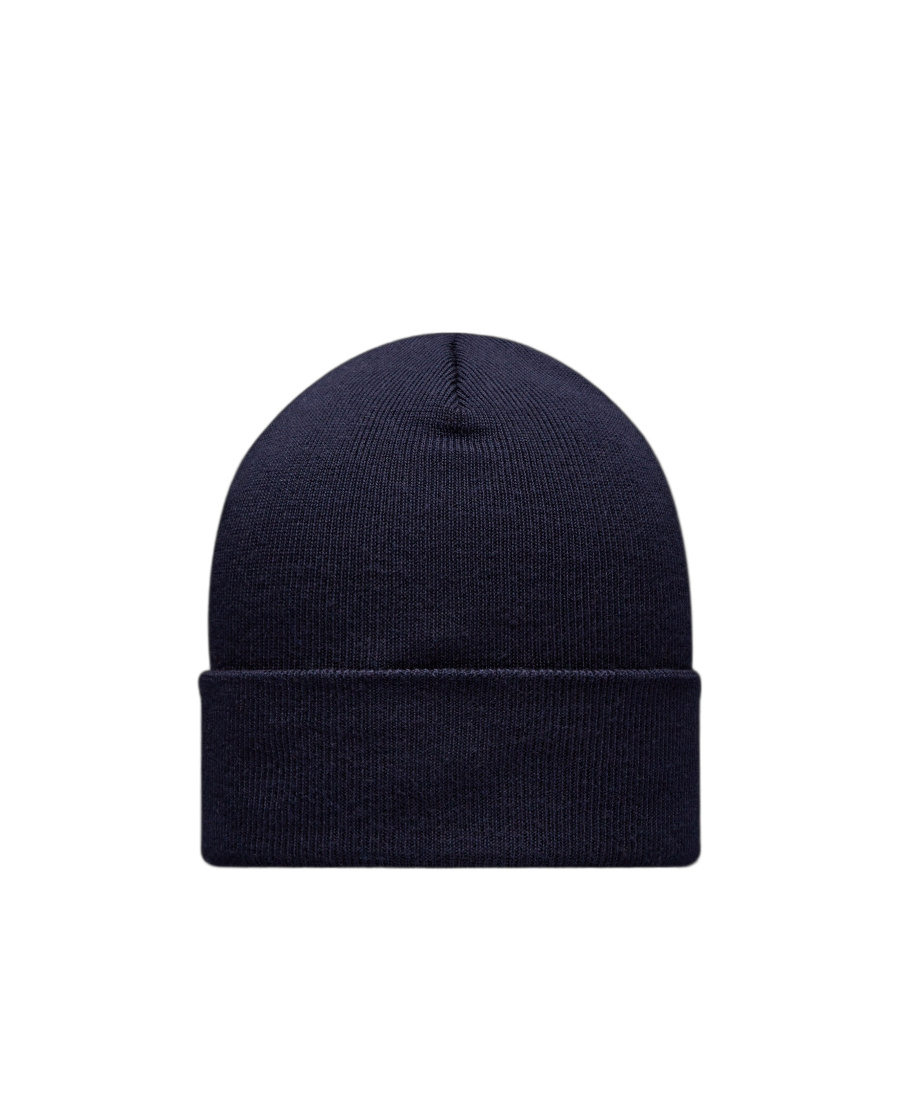 Moncler Logo-patch Ribbed Beanie In Black
