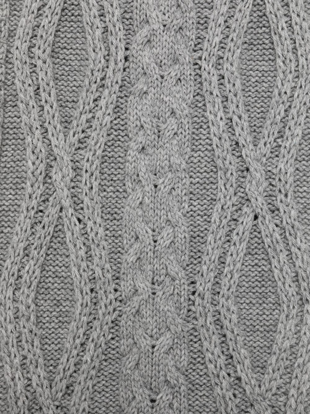 Ermanno Scervino Cable-knit Scarf In Gray