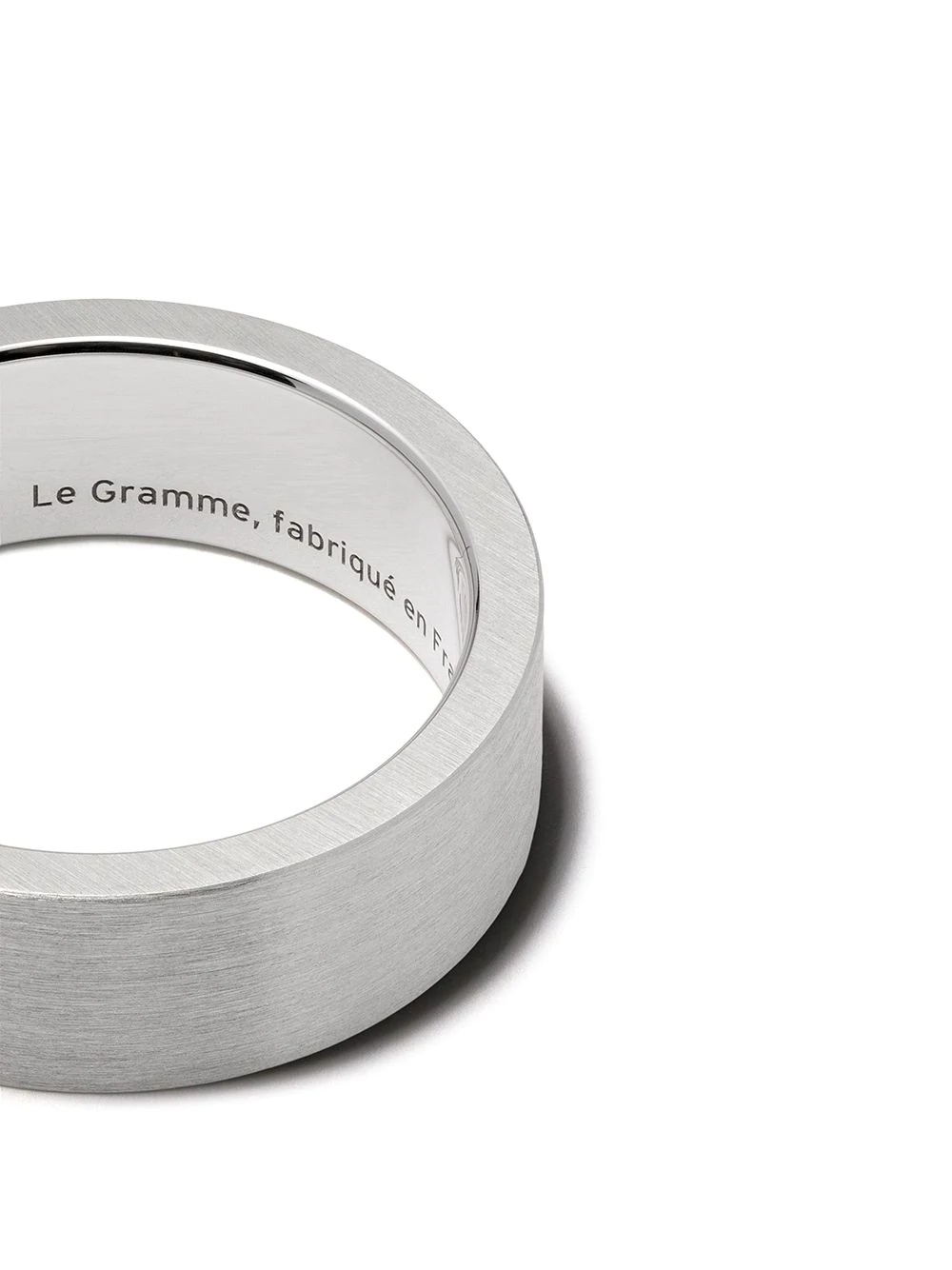 Le Gramme La 9g Brushed Ribbon Ring In White