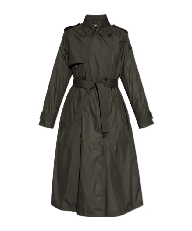 Shop Moncler Barbetane Trench Coat In Black
