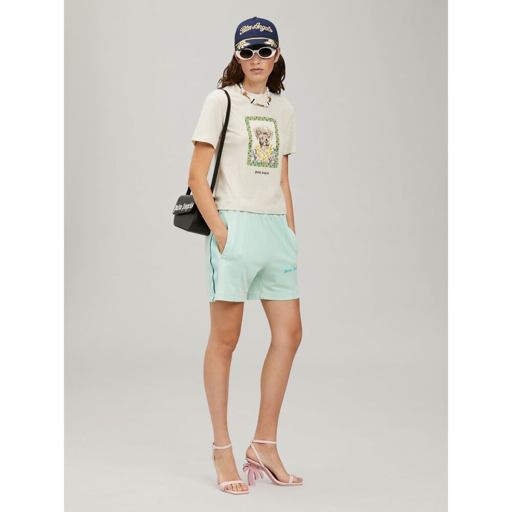 Shop Palm Angels Logo-print Track Shorts In White
