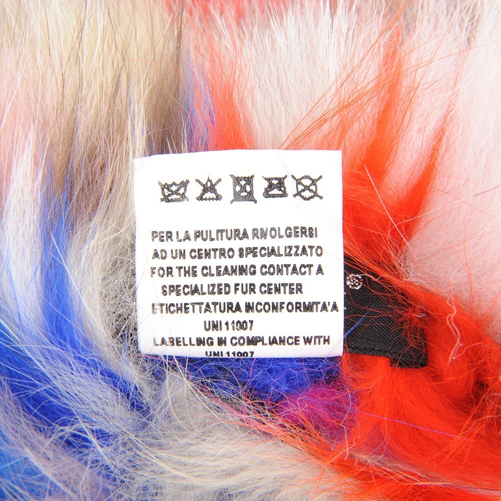 Frame Fox Fur Scarf In Multicolor