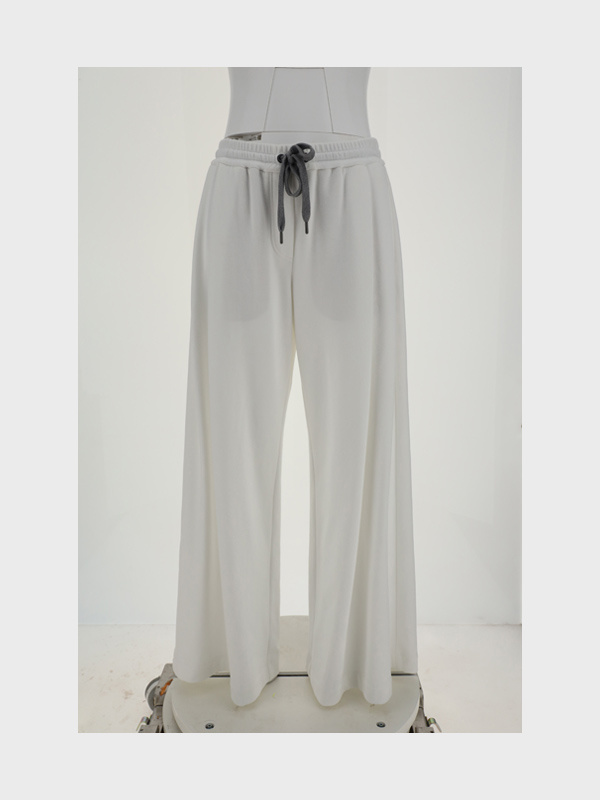 Brunello Cucinelli Drawstring Wide-leg Trousers In Gray