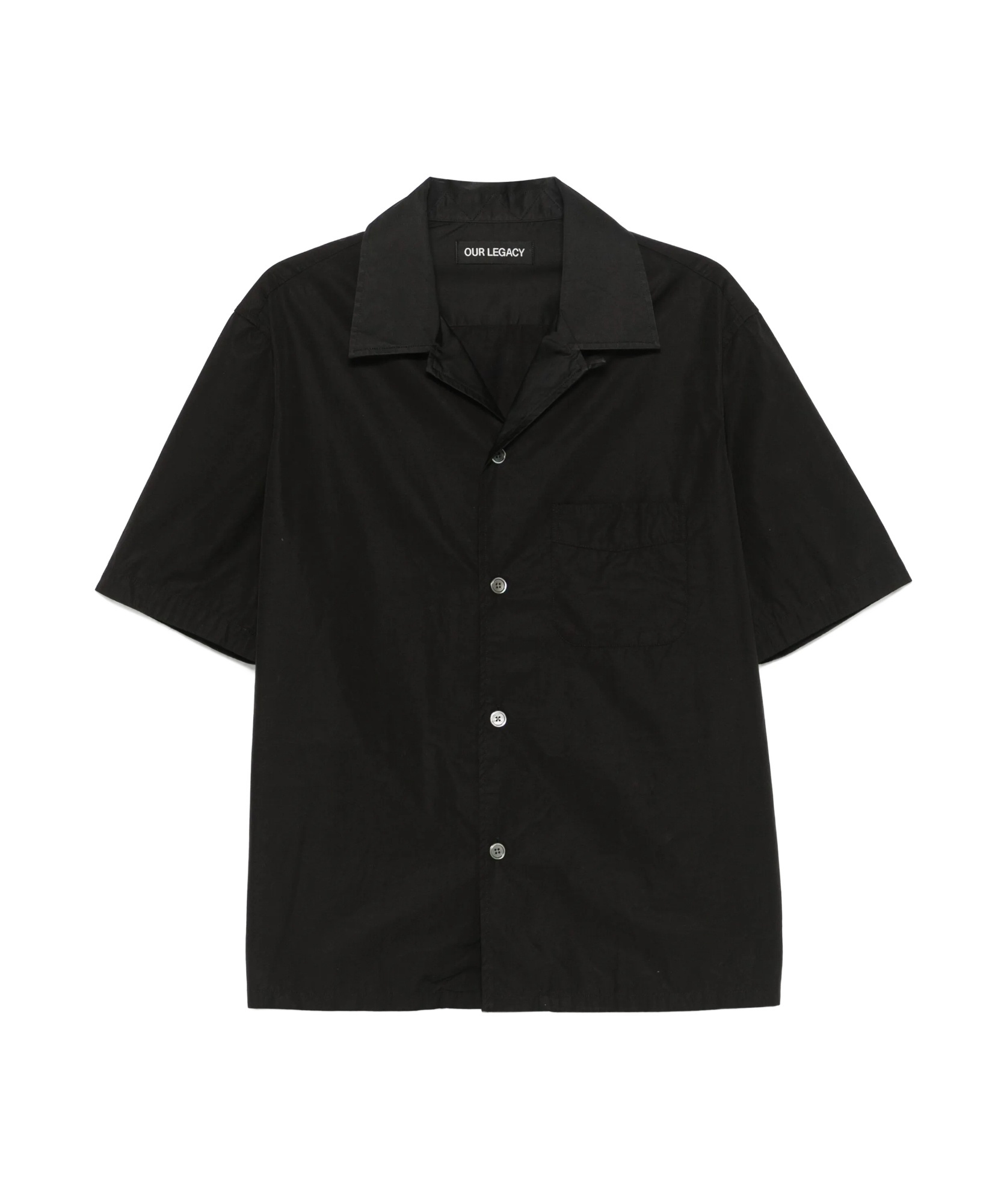 Our Legacy Black Boucle Box Shirt In Black