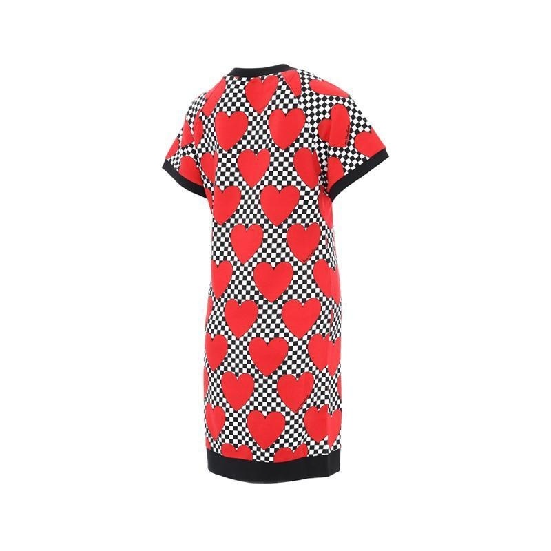 Moschino Love Printed T-shirt Dress In Red