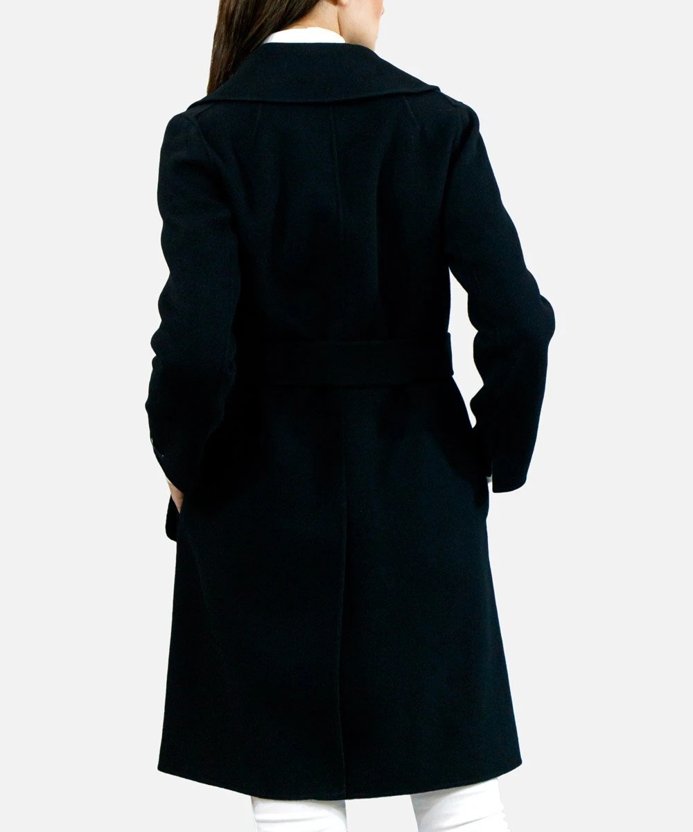 Shop Max Mara Belt Coat In Black