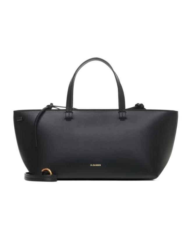 Jil Sander Double Handle Shoulder Bag In Black