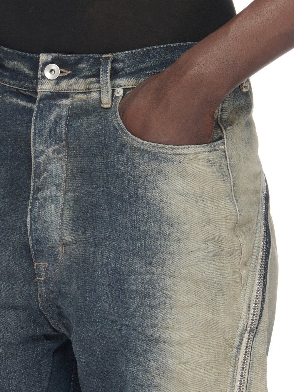 Rick Owens Drkshdw High-waisted Jeans In Black