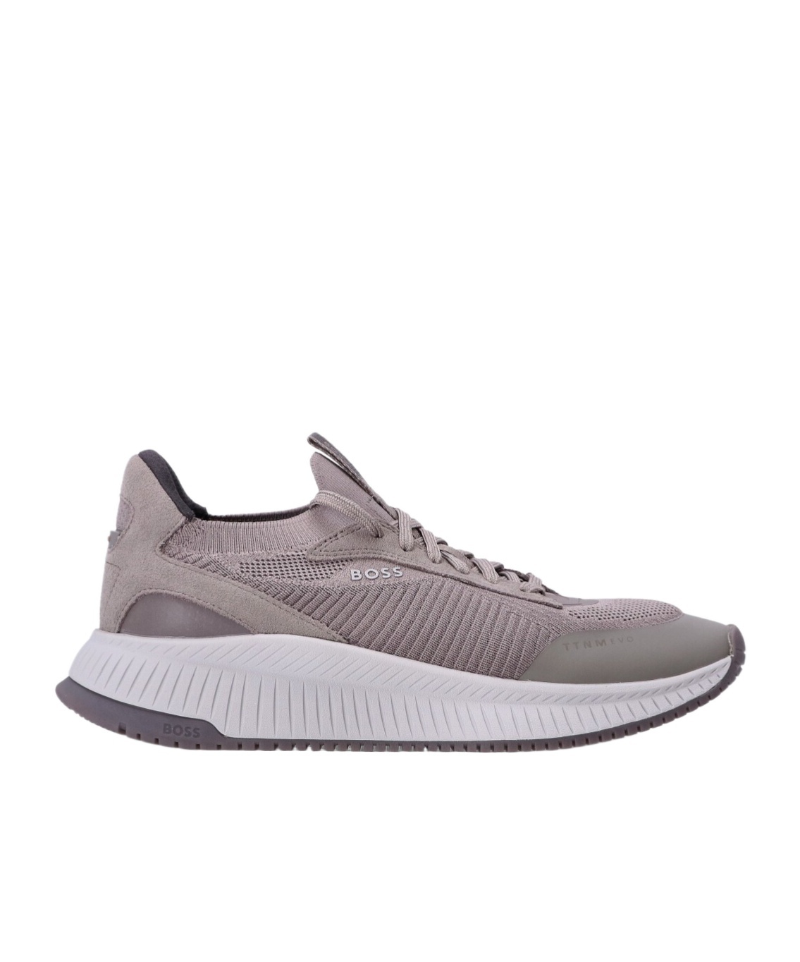 Hugo Boss Ttnm Evo Slon Panelled Sneakers In Gray