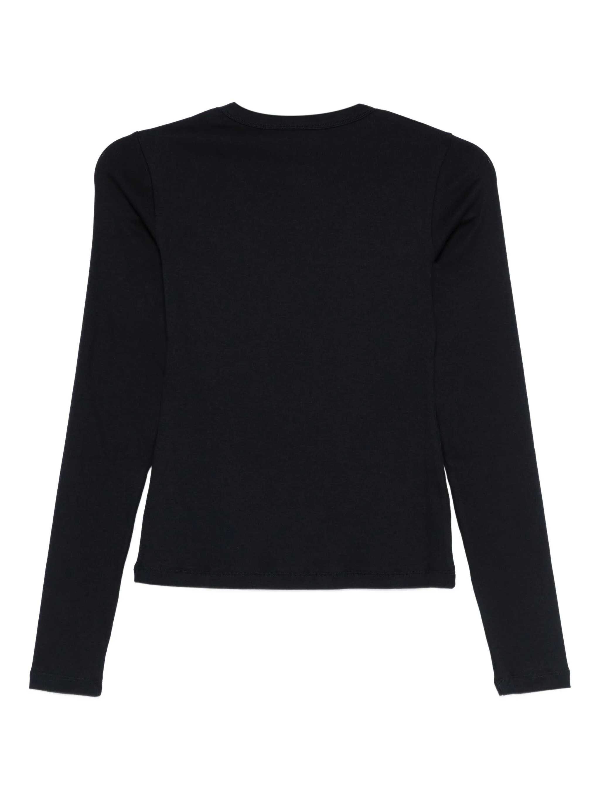 Aya Muse Ribbed Long Sleeve Shirt Clothing In Black