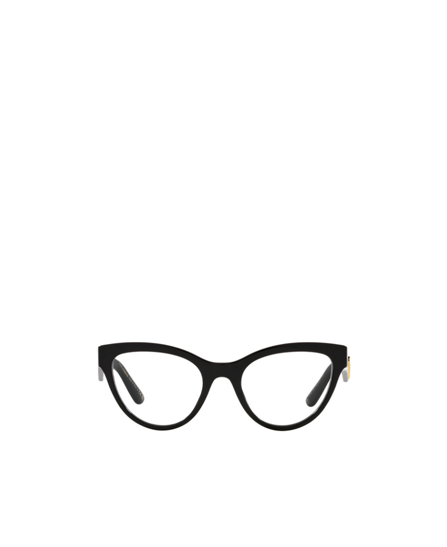 Dolce & Gabbana Cat Eye-frame Logo-lettering Glasses In Black