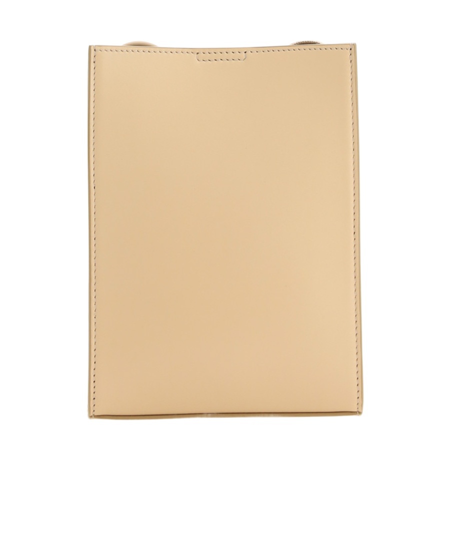 Jil Sander Tangle Leather Crossbody Bag In Nude