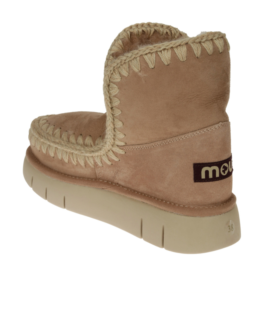 MOU LOGO PATCH ROUND HEAD SHORT BOOTS