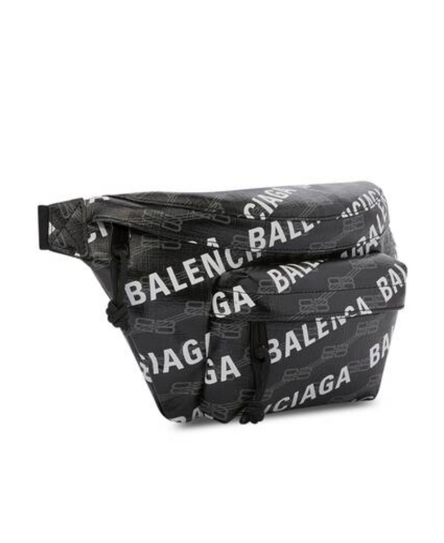 Balenciaga Logo-print Belt Bag In Black