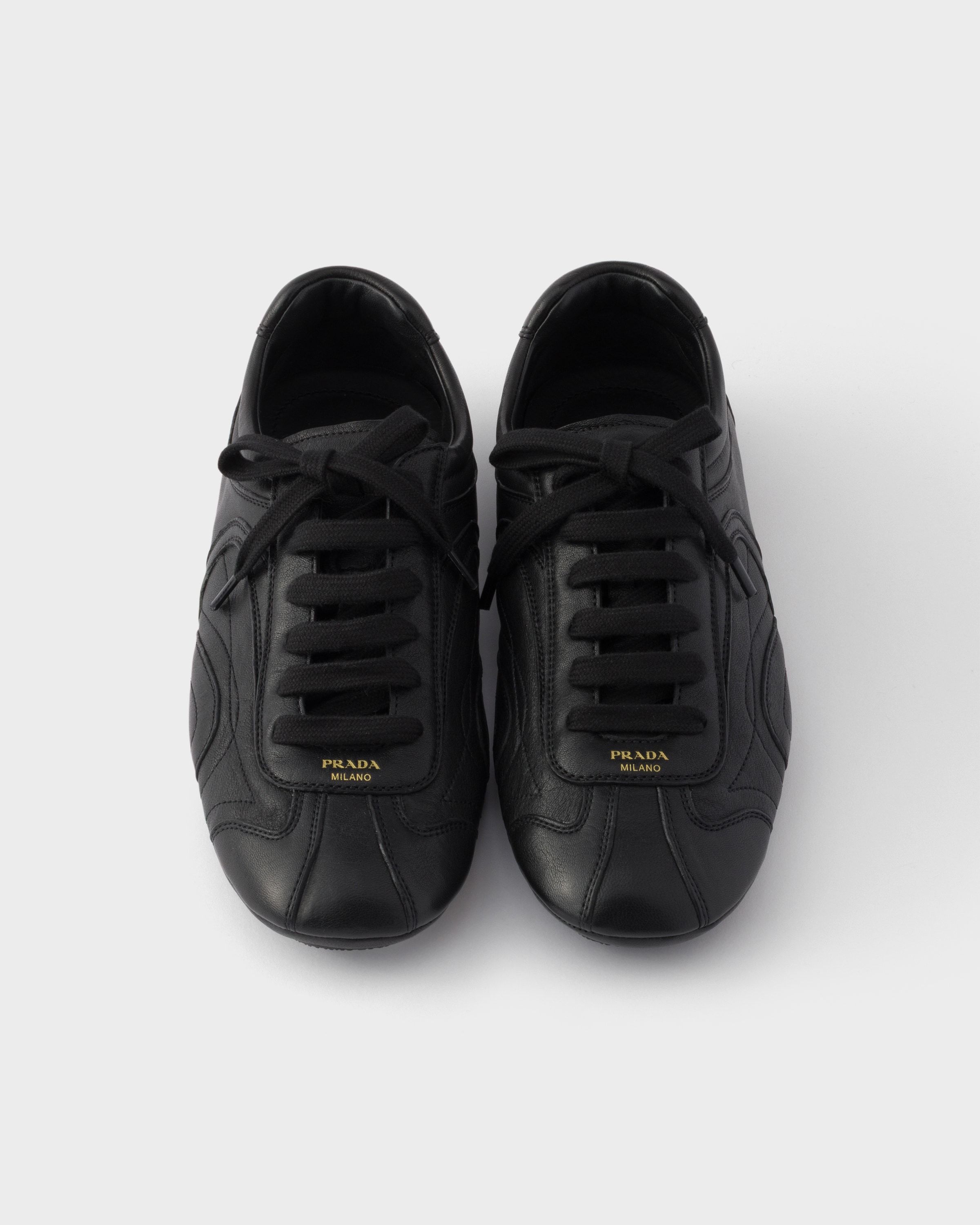 Prada Montecarlo Re-edition 2005 Nappa Leather Sneakers In Black