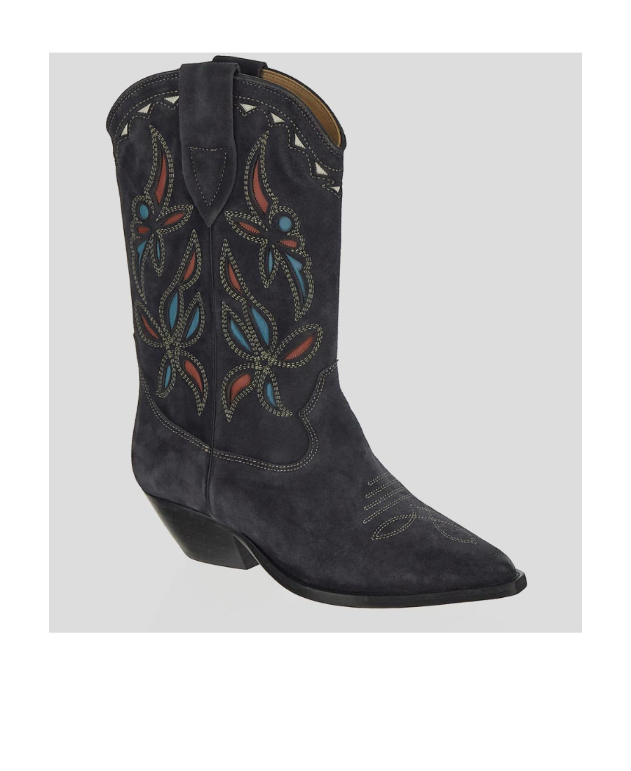 Shop Isabel Marant Duerto Intarsia Boots In Black