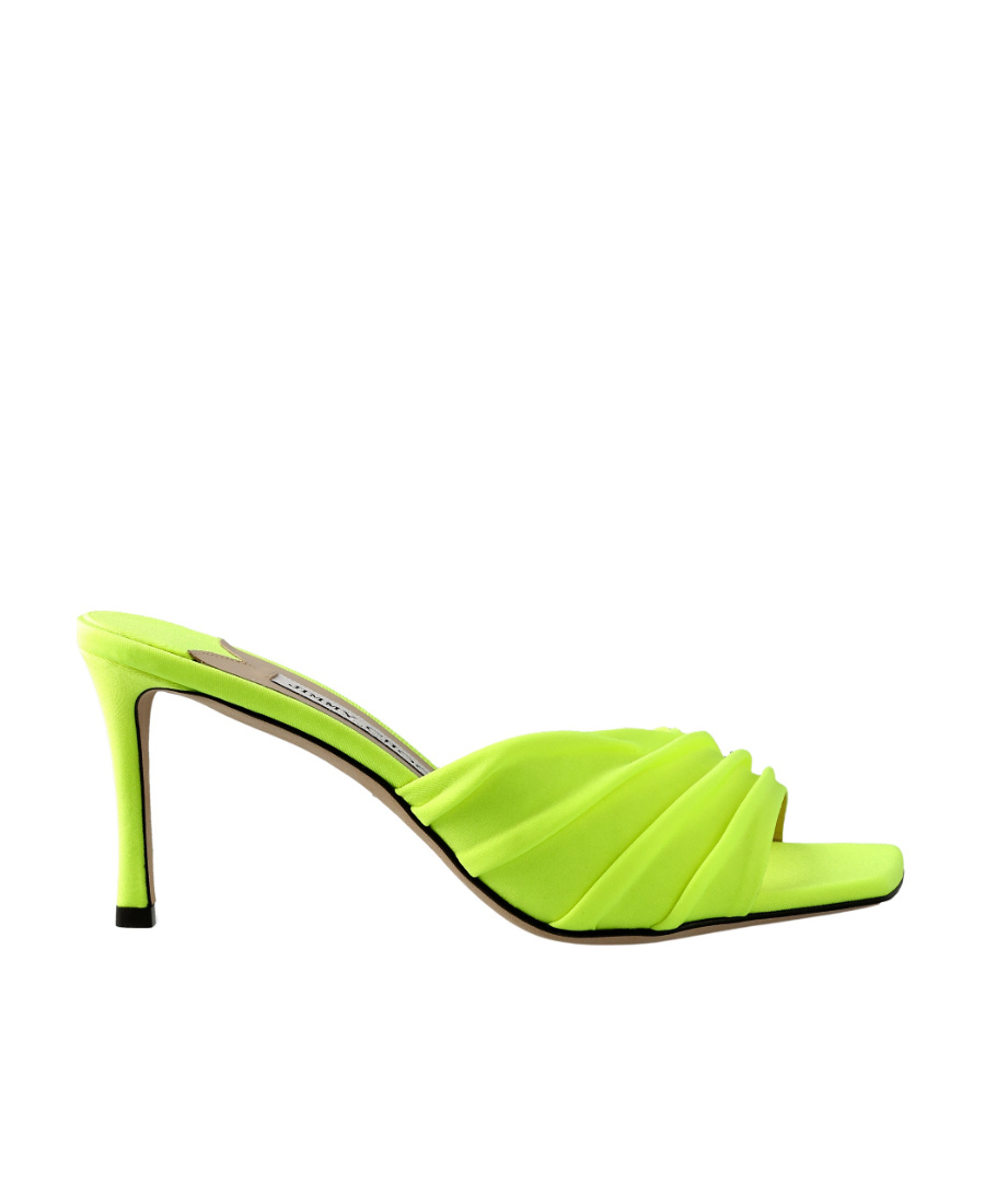 Jimmy Choo Basil 75 Jersey Mule In Green