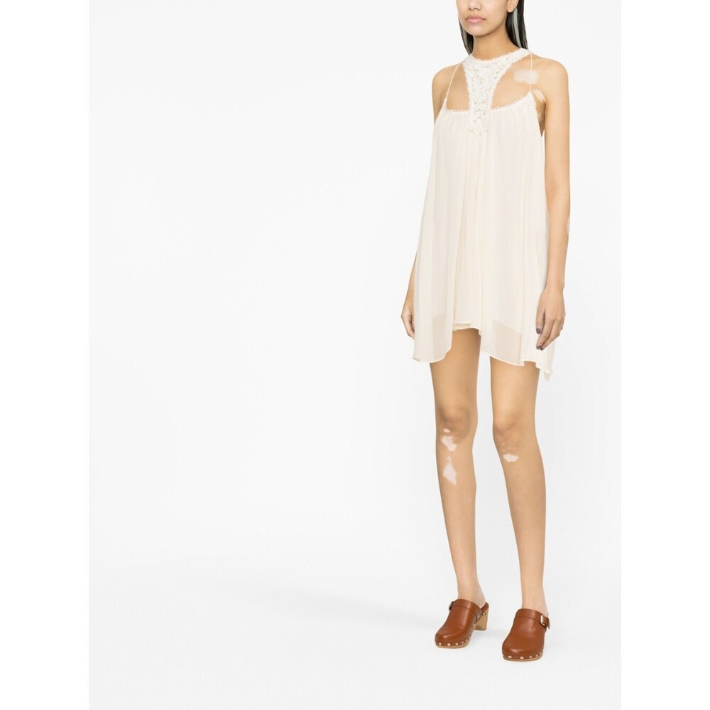 Shop Isabel Marant Cut-out Silk Dress In White