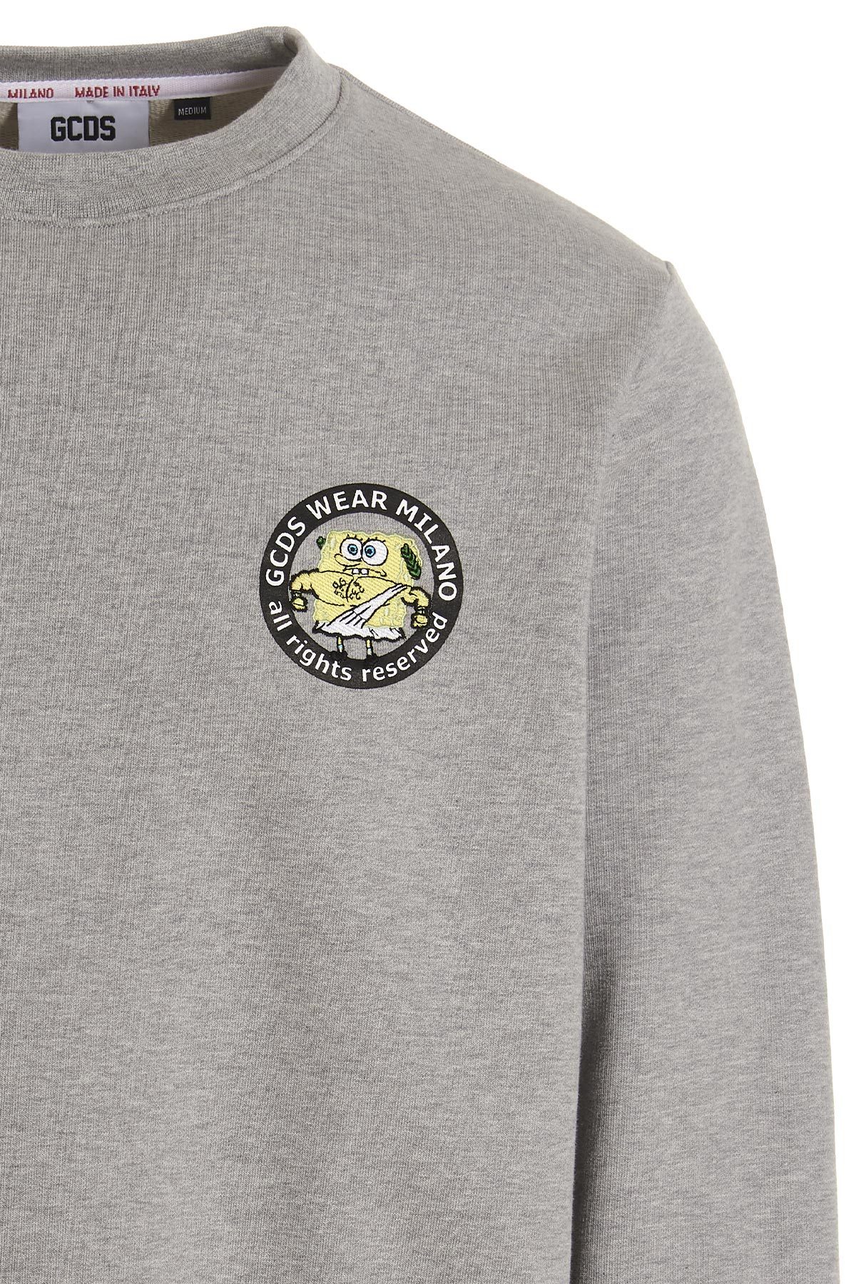 Gcds Rear Logo Print Sweatshirt In Gray