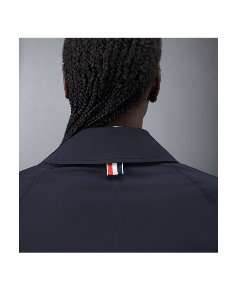 Thom Browne Belted Single-breasted Coat In Black